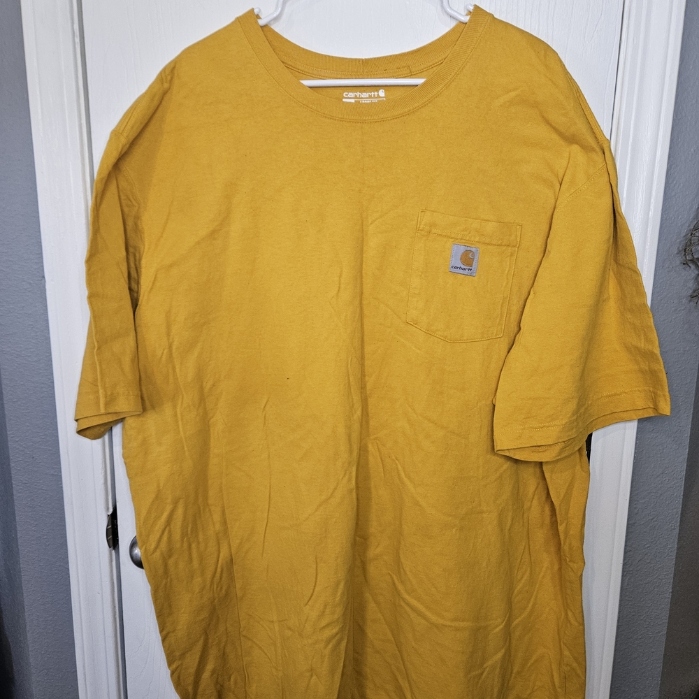 Carhartt Men's Yellow Pocket T-Shirt